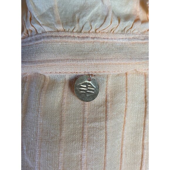 Antik Batik Yvonne Blouse Large Top Mango Victorian-inspired Puffy Sleeves Ruffl - Picture 9 of 13